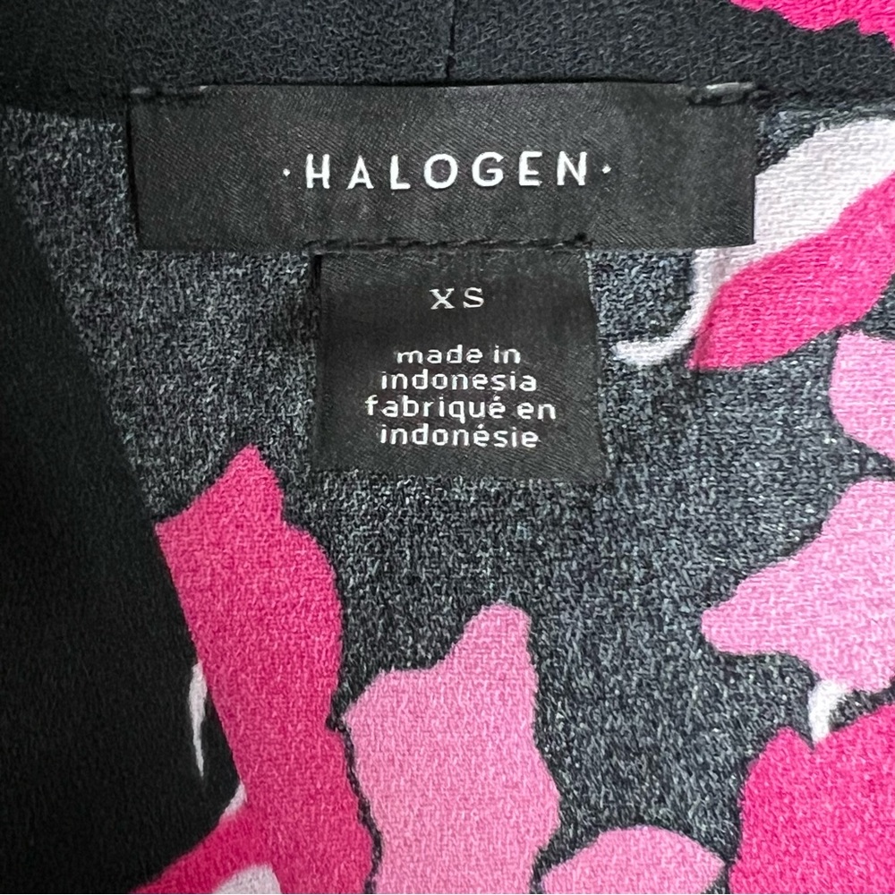 4 for $20 Halogen black button down Barbie pink flowers small long sleeve - Picture 5 of 9